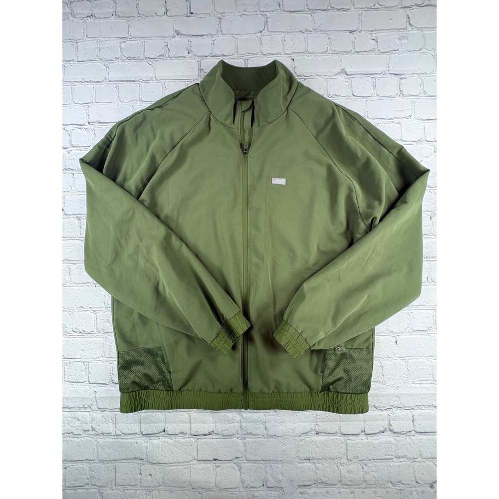 FIGS Technical Collection Bomber Jacket Mens L Green Excellent